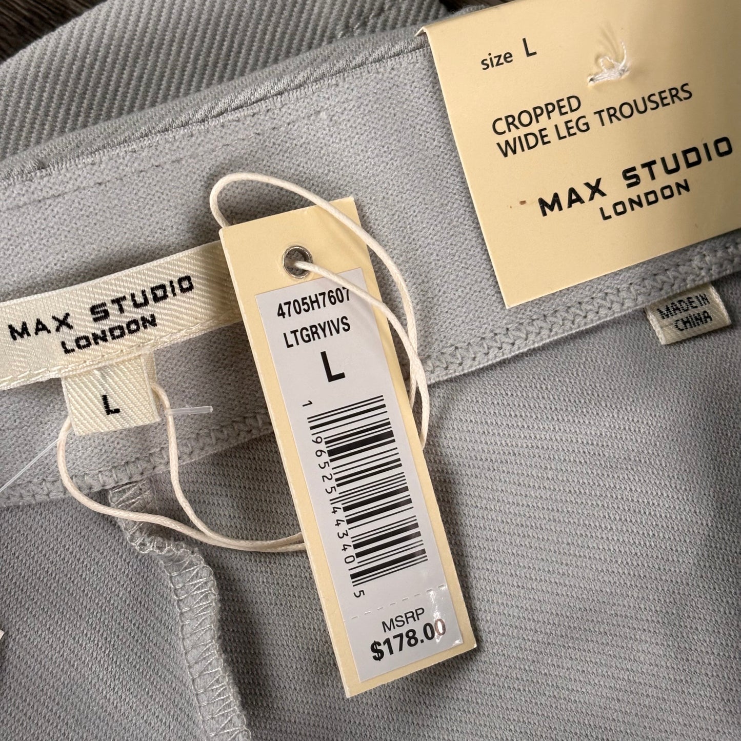 Pants Set 2pc By Max Studio In Grey, Size: L