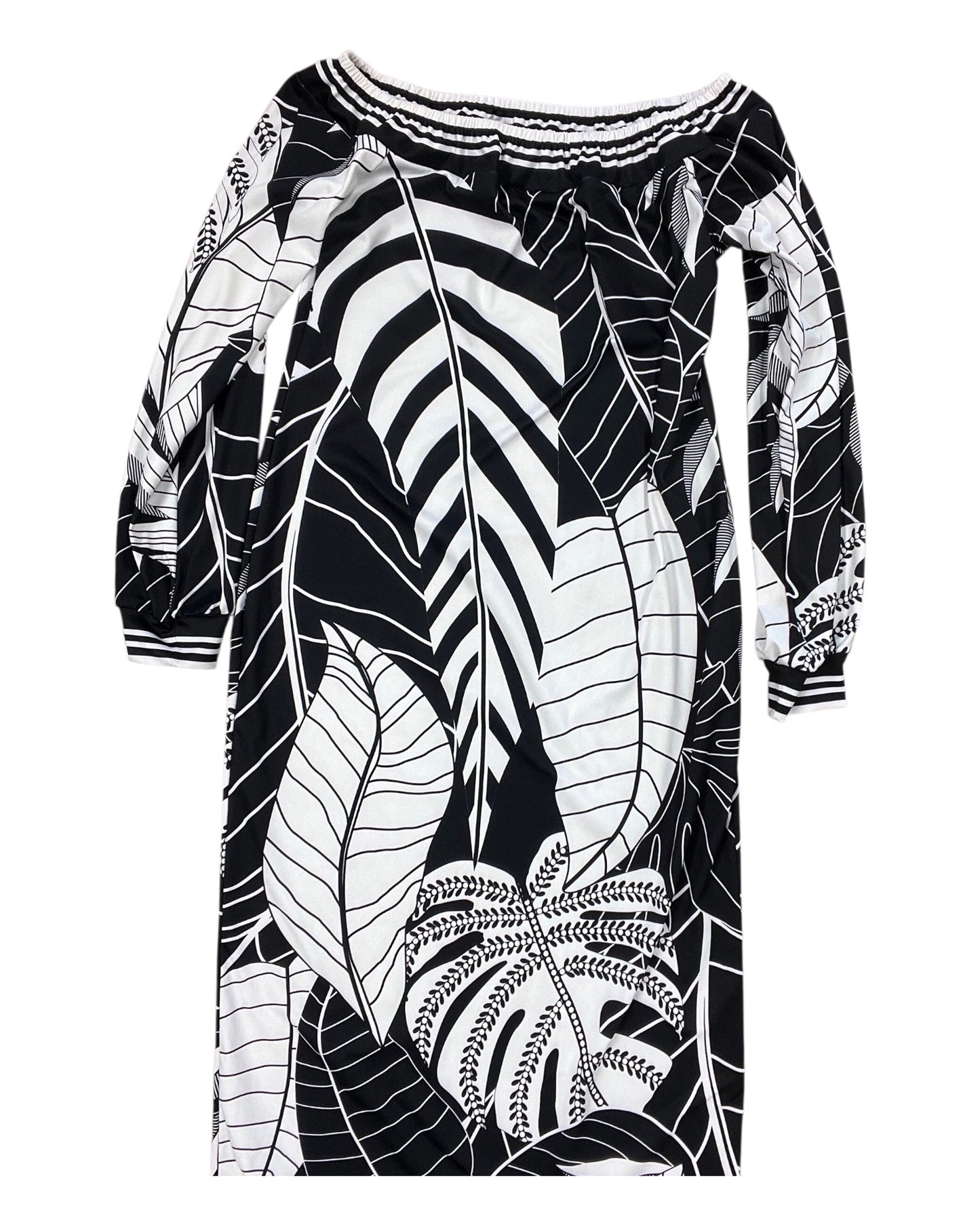 Dress Casual Midi By Clothes Mentor In Black & White, Size:Xl