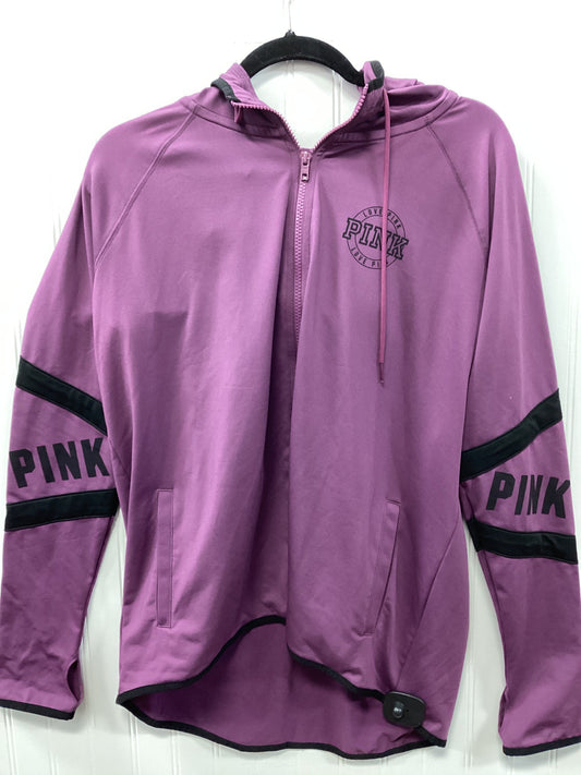 Athletic Jacket By Pink In Purple, Size:L