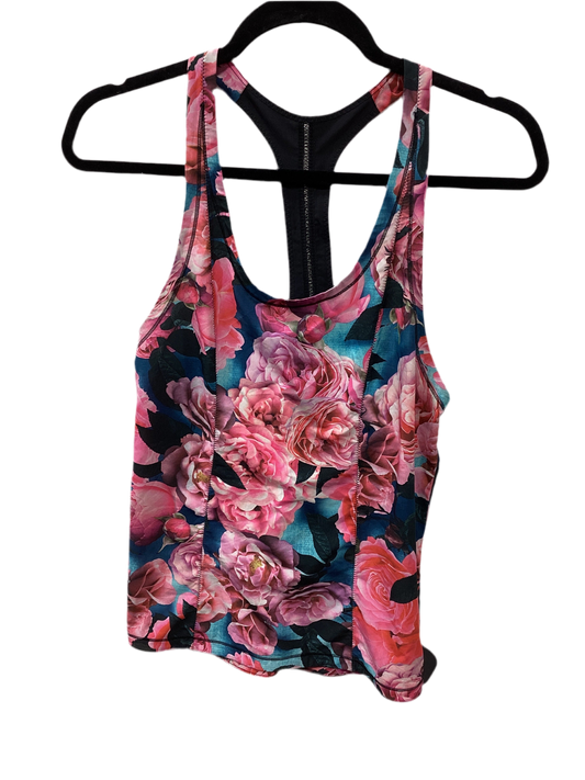 Athletic Tank Top By Lululemon In Floral Print, Size:8
