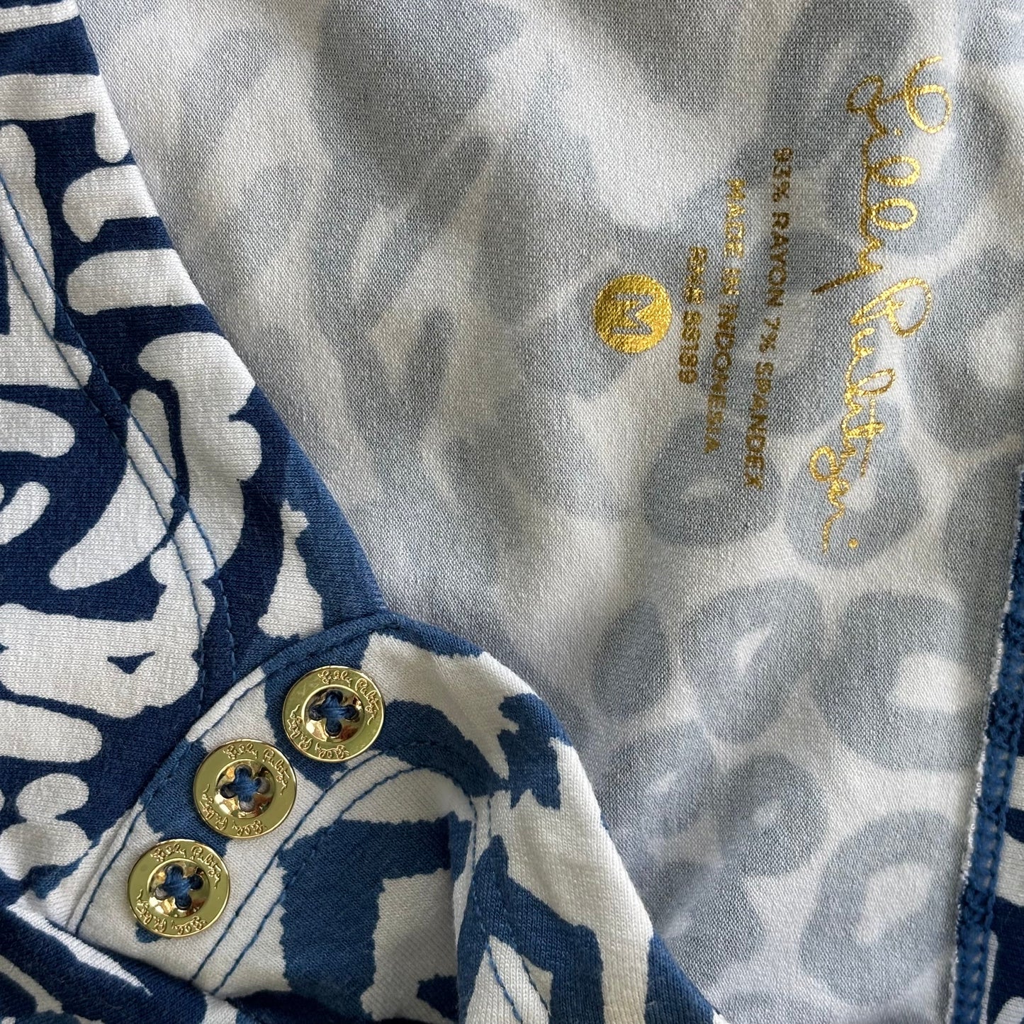 Dress Designer By Lilly Pulitzer In Blue & White, Size: M