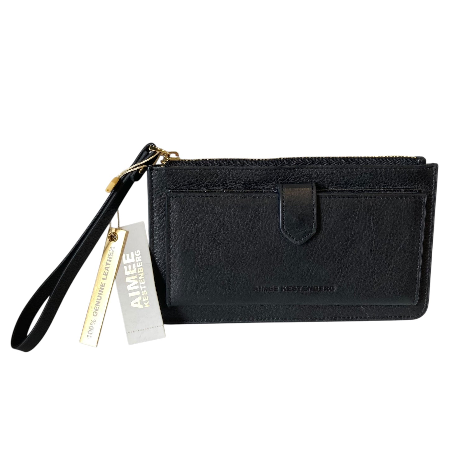 Wristlet Leather By Aimee Kestenberg In Black, Size:Medium