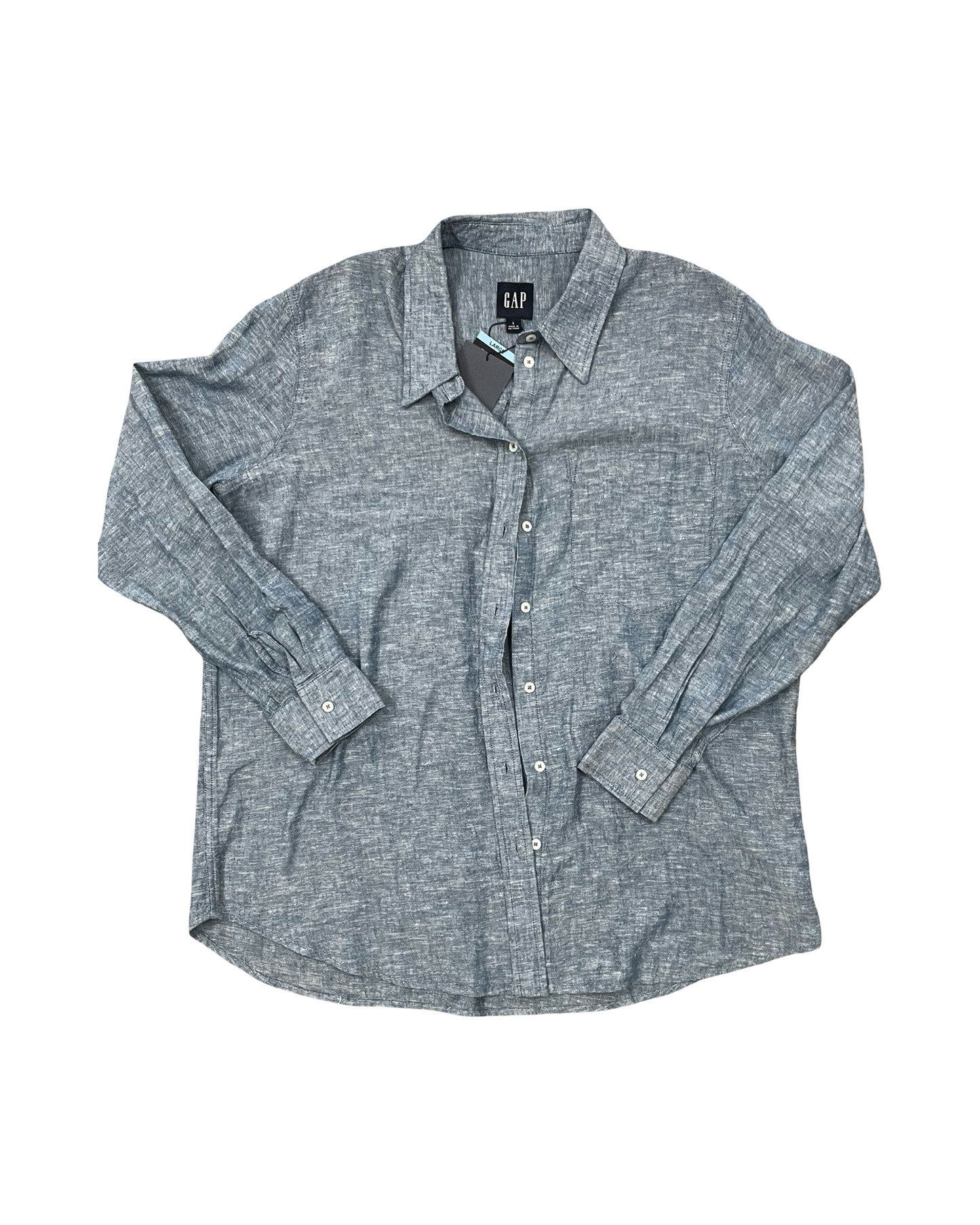Blouse Ls By Gap In Blue, Size:L