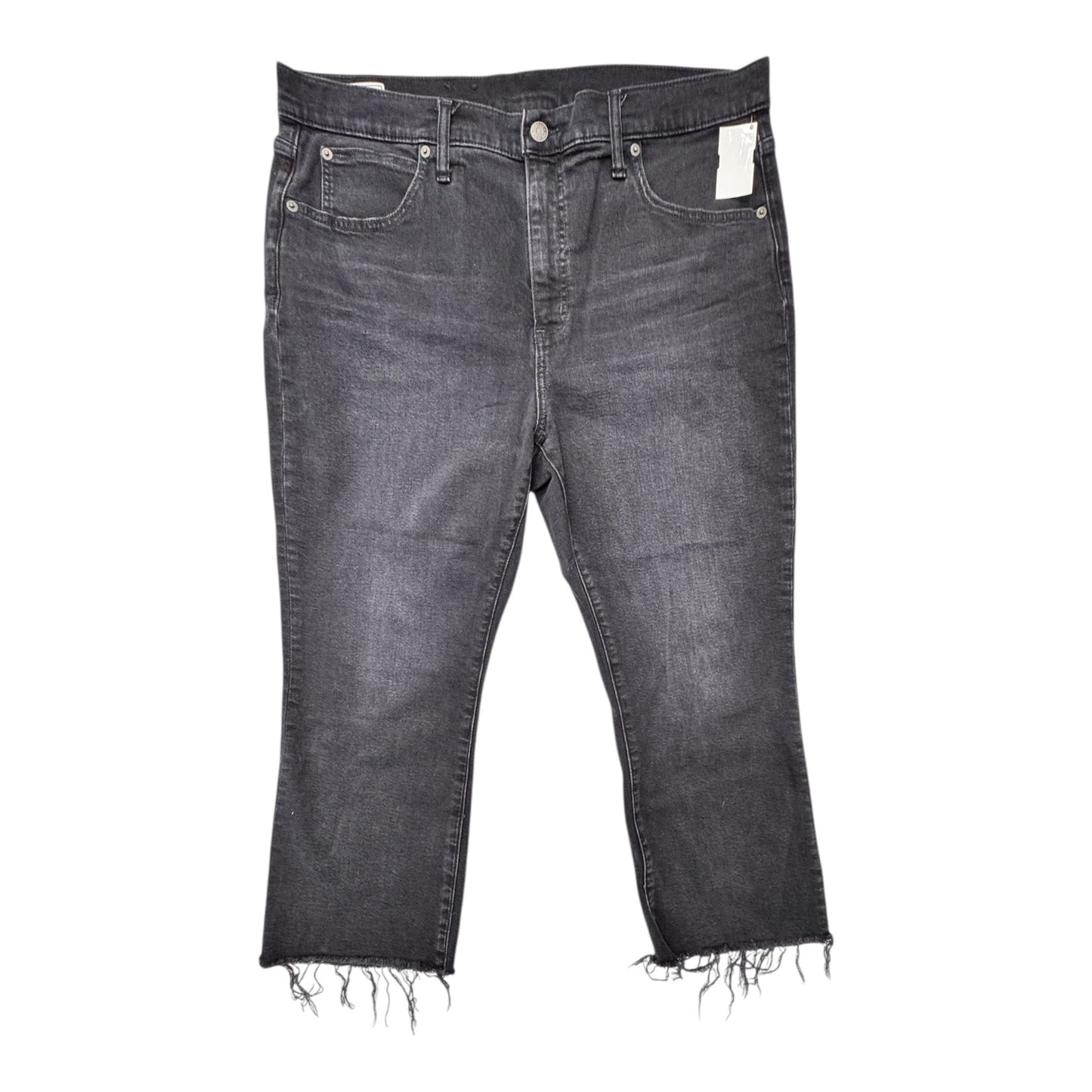 Jeans Straight By Gap In Black Denim, Size:18