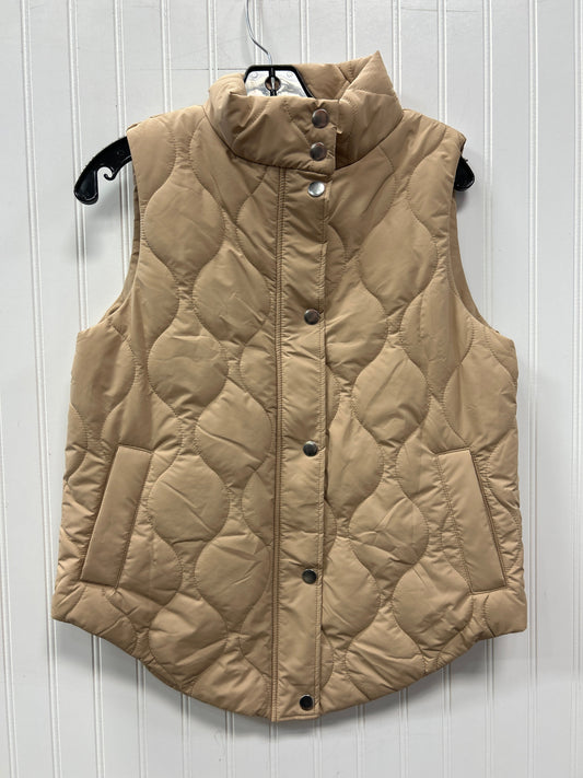 Vest Puffer & Quilted By Clothes Mentor In Tan, Size:S