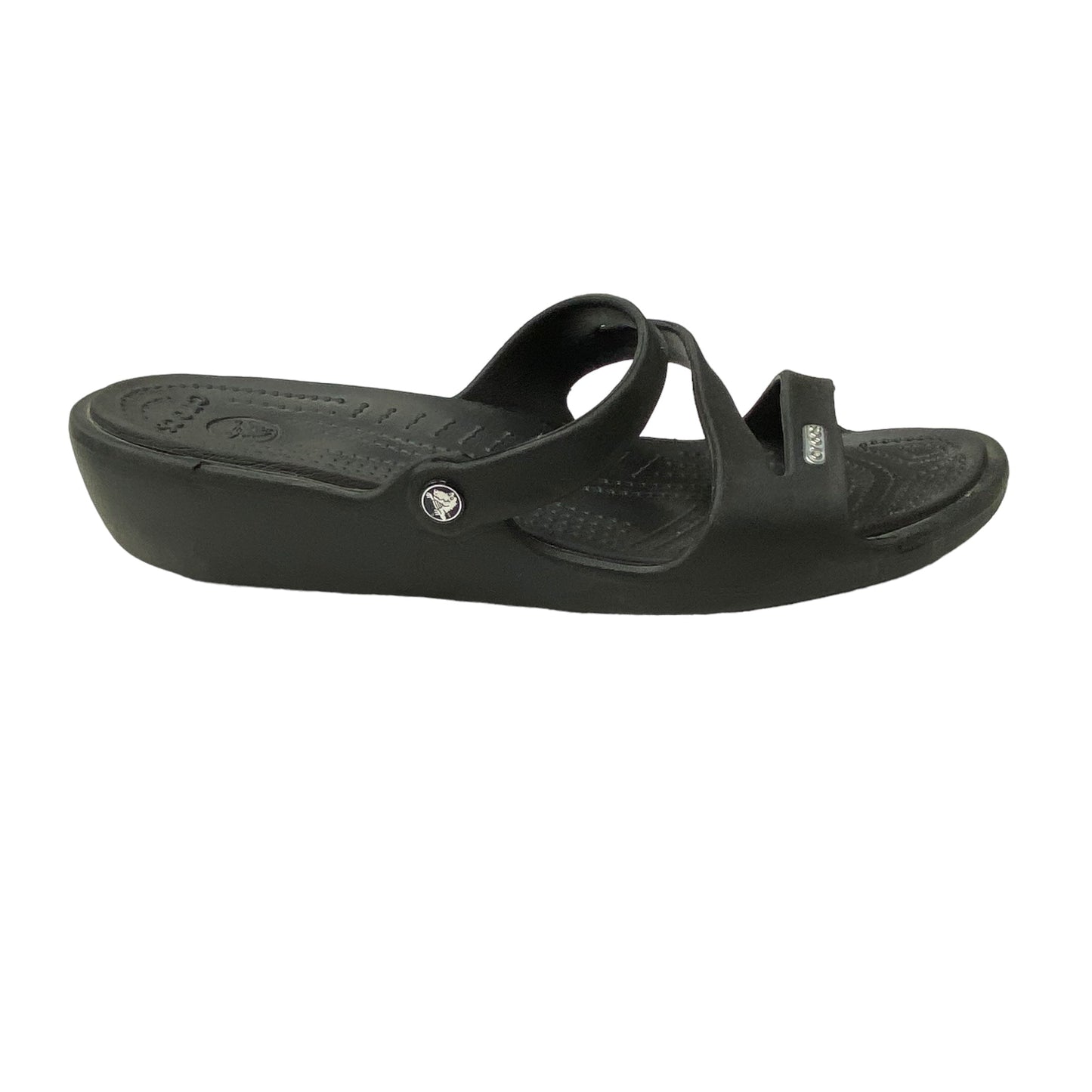 BLACK SANDALS FLATS by CROCS Size:10