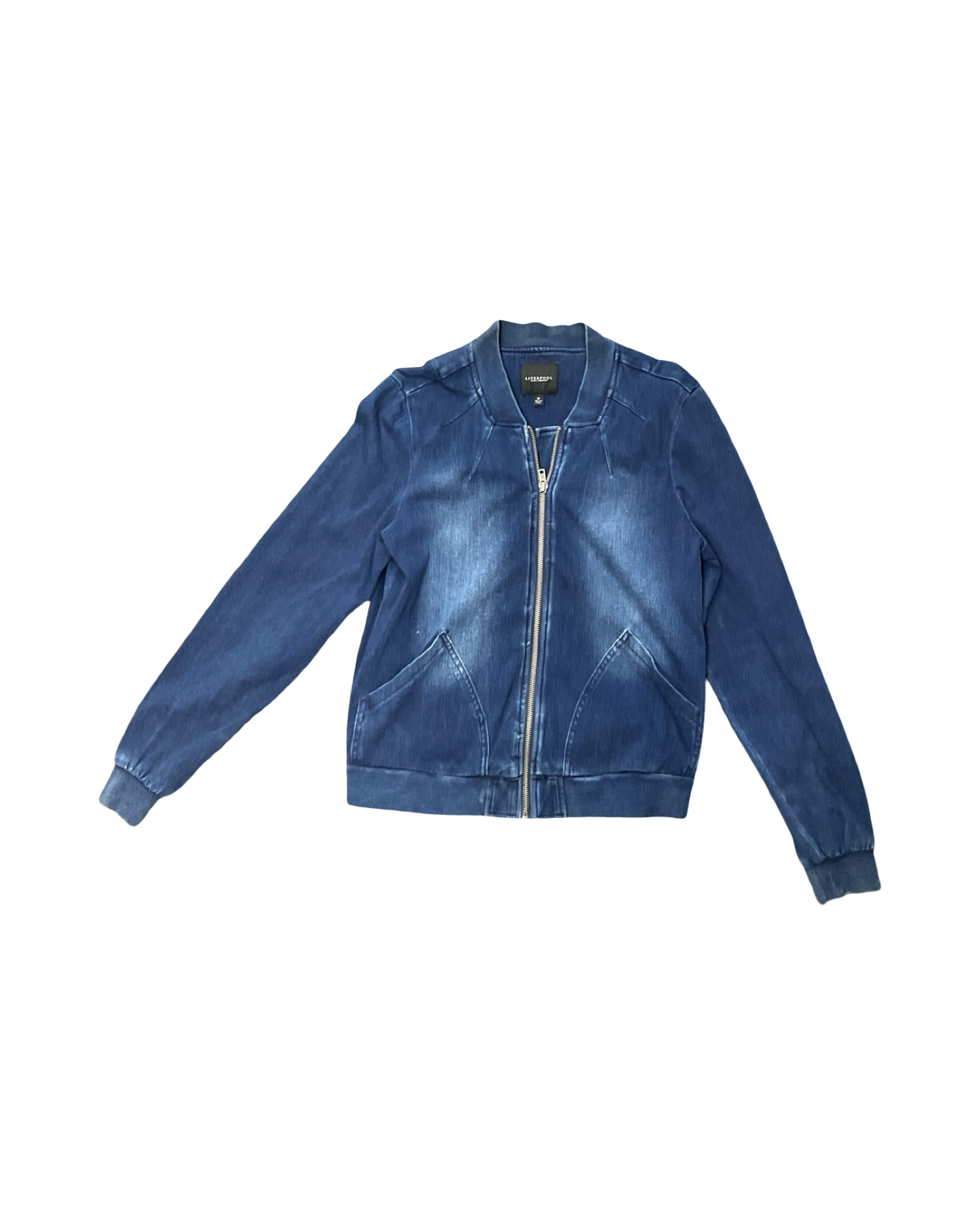 Jacket Denim By Liverpool In Blue Denim, Size:M