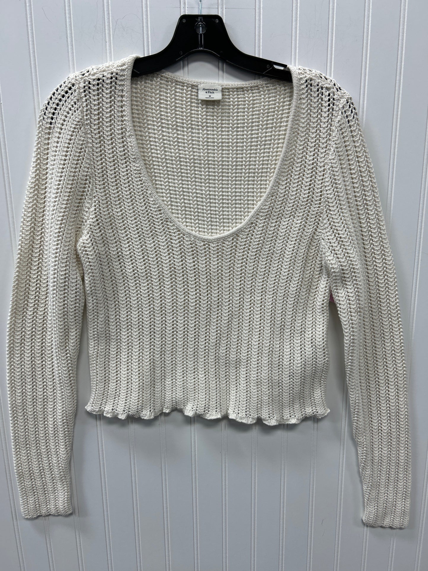 Top Ls By Abercrombie And Fitch In Cream, Size:M