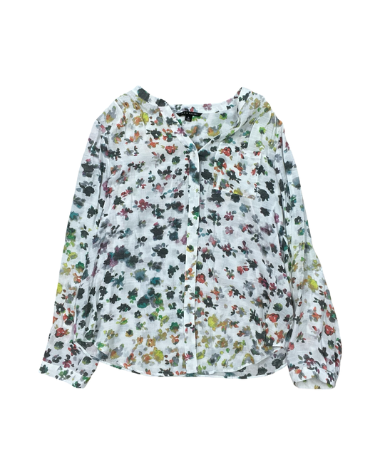 Blouse Ls By Zac And Rachel In White, Size:Xl