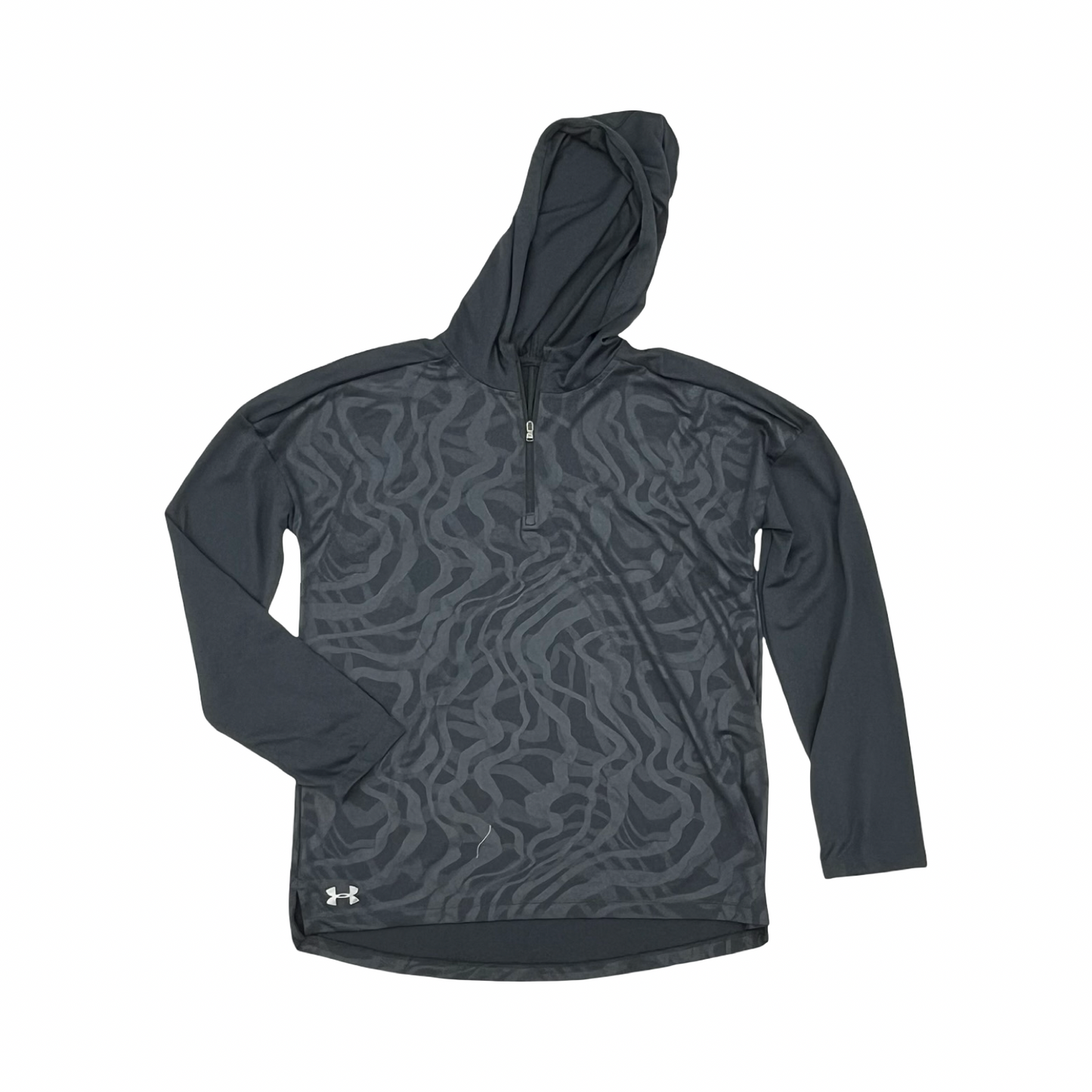 Athletic Top Ls Hoodie By Under Armour In Grey, Size:M