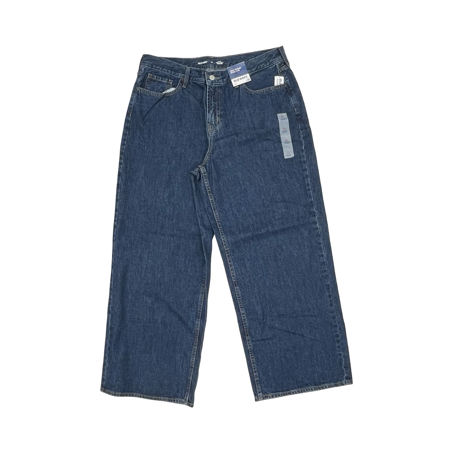 Jeans Wide Leg By Old Navy In Blue Denim, Size:14