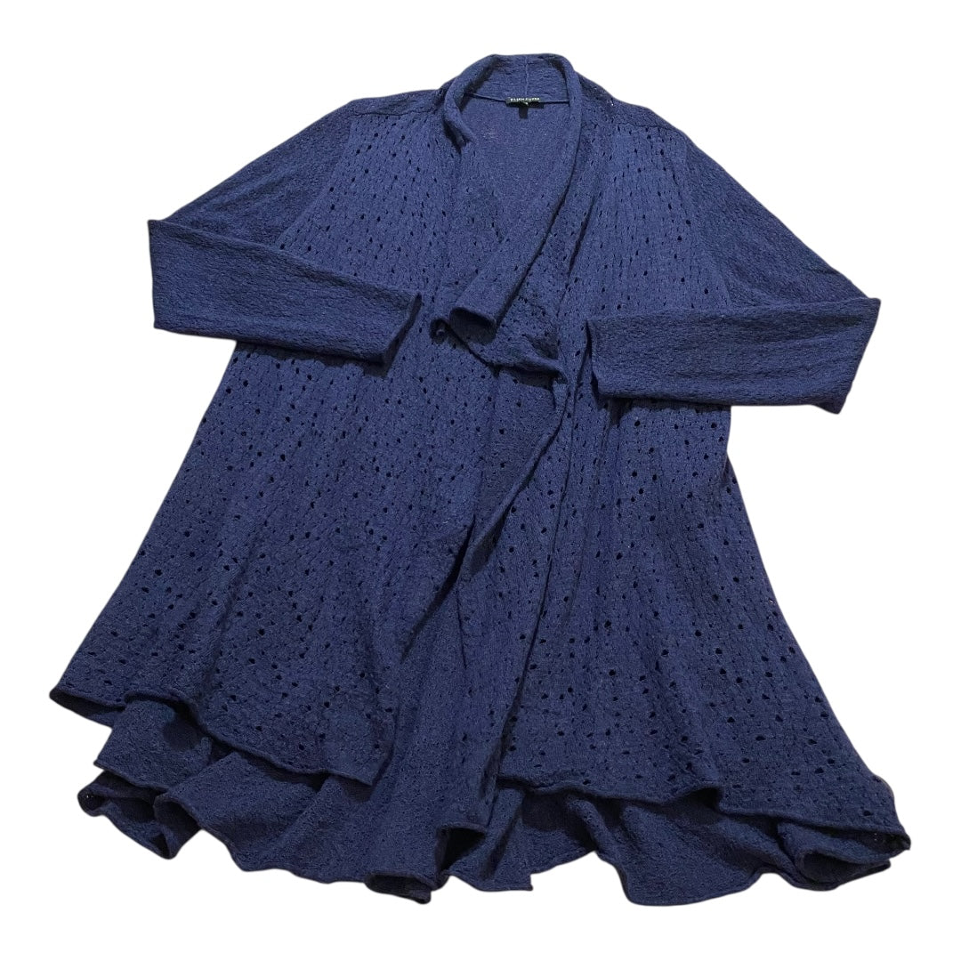 Sweater Cardigan Designer By Eileen Fisher In Navy, Size:Xl