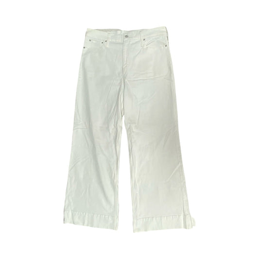 Jeans Wide Leg By J. Crew In White Denim, Size:18