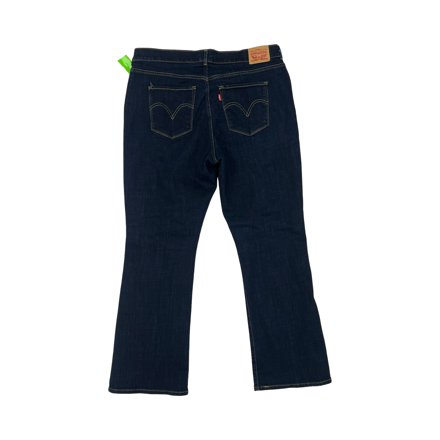 Jeans Boot Cut By Levis In Blue Denim, Size:16