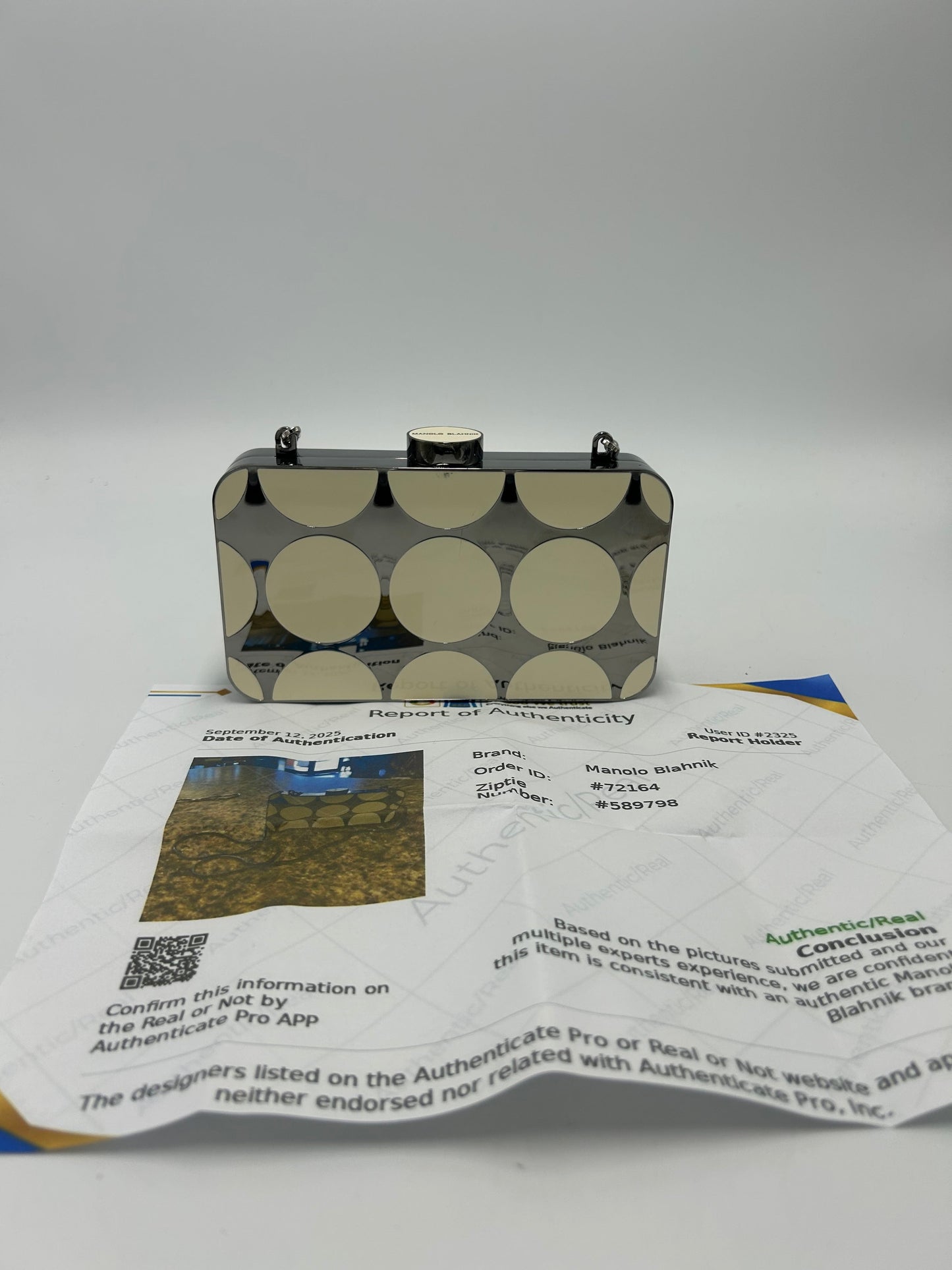 Manolo Blahnik Mina Gunmetal Luxury Designer Clutch Handbag