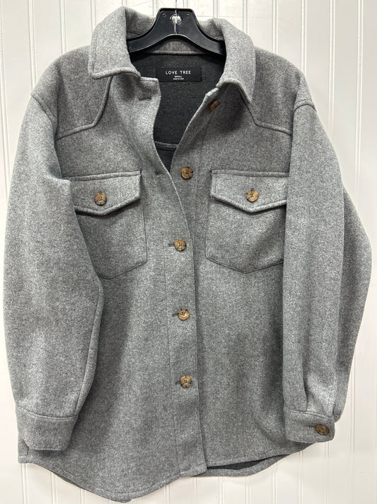 Coat Wool By Love Tree In Grey, Size:S