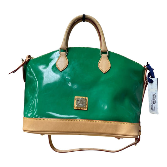 HANDBAG DESIGNER by DOONEY AND BOURKE In GREEN & TAN, Size: MEDIUM