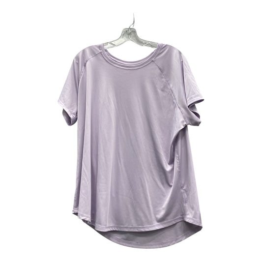 Athletic Top Ss By Tek Gear In Purple, Size:1X
