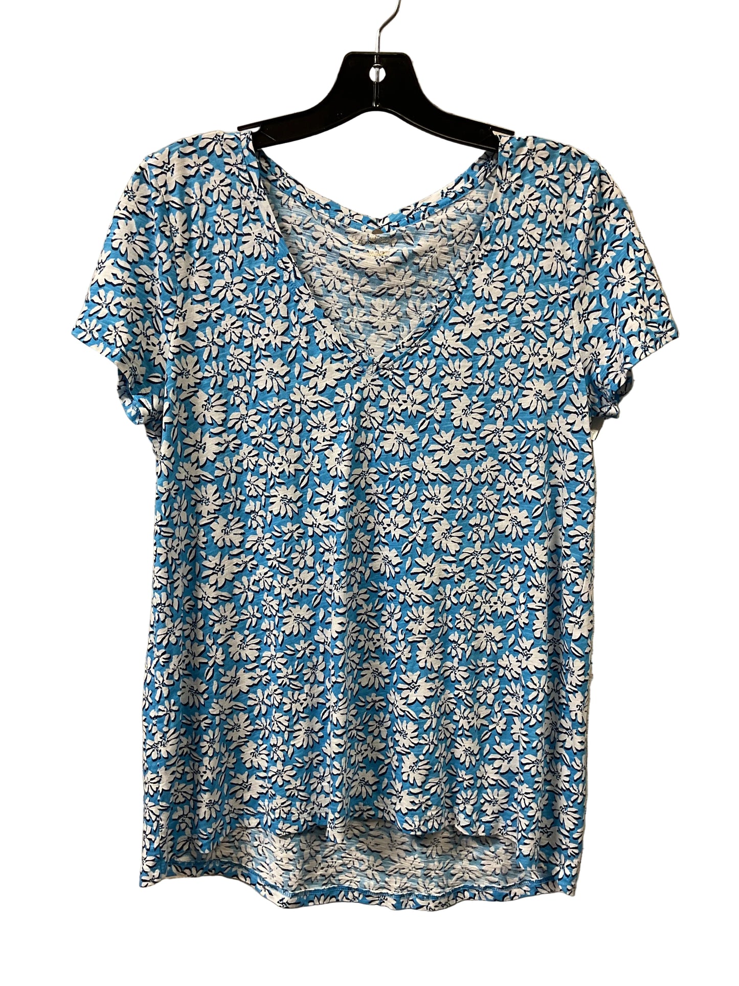Top Ss Designer By Lilly Pulitzer In Blue & White, Size:M