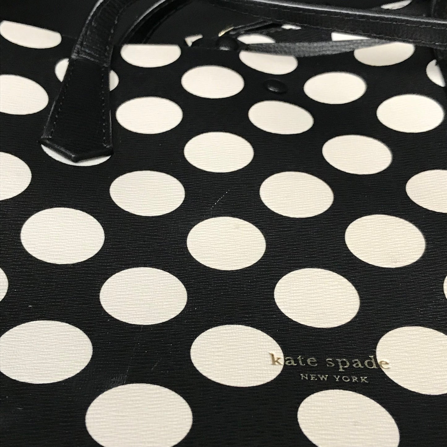 Tote Designer By Kate Spade In Black & White, Size:Medium