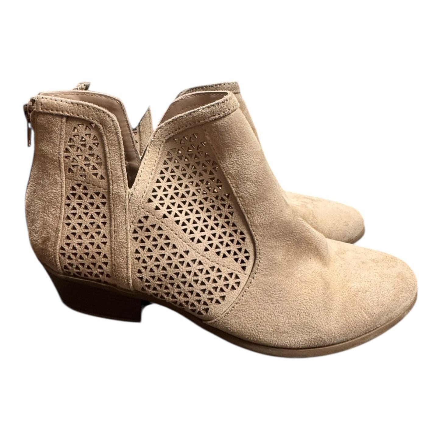 Boots Ankle Heels By Ana In Taupe, Size:10