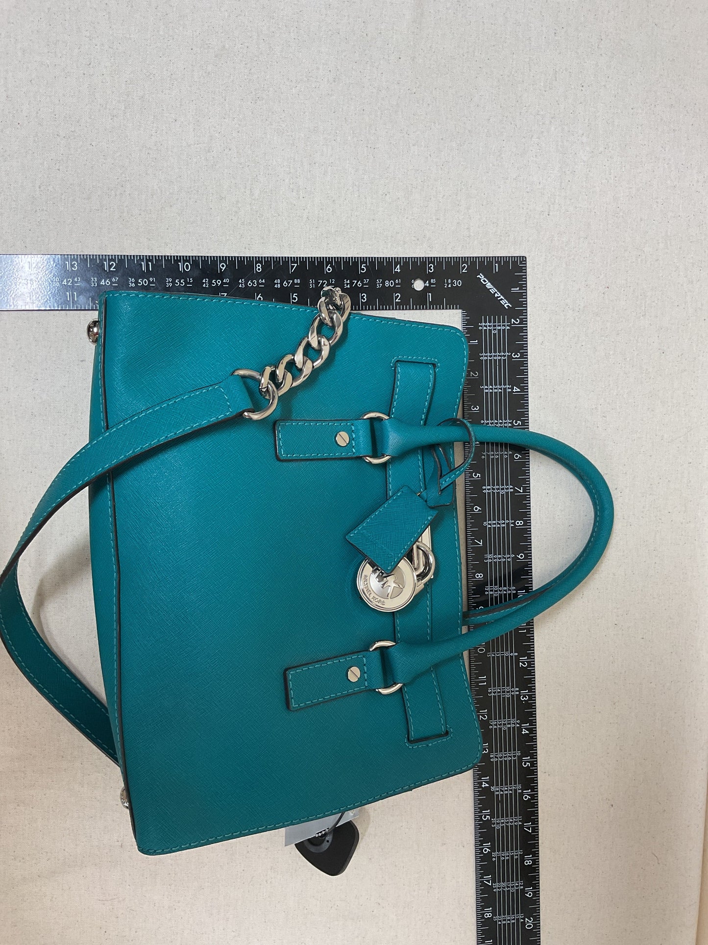 Handbag Leather By Michael By Michael Kors In Green, Size:Medium