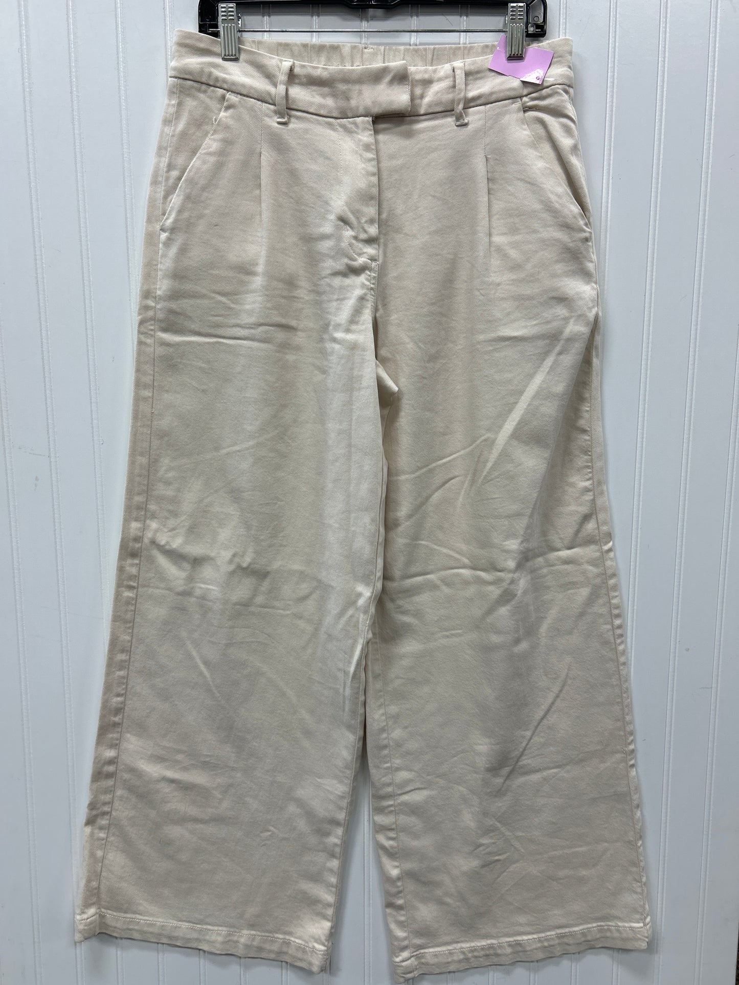 Pants Wide Leg By American Eagle In Cream, Size:8