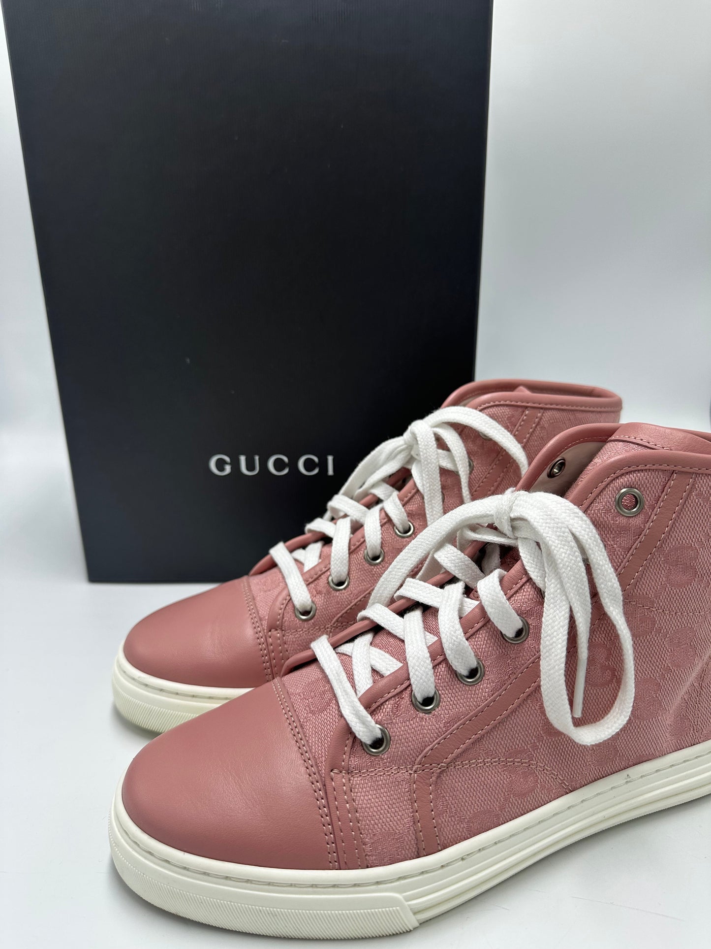 Gucci Miro Soft High Top Luxury Sneakers, Size: 6