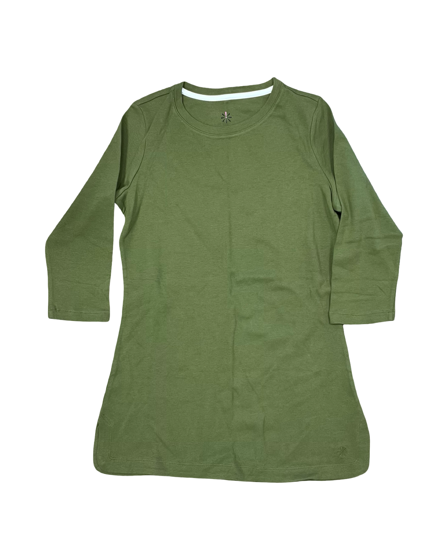 Top Ls Basic By Isaac Mizrahi In Green, Size:Xs
