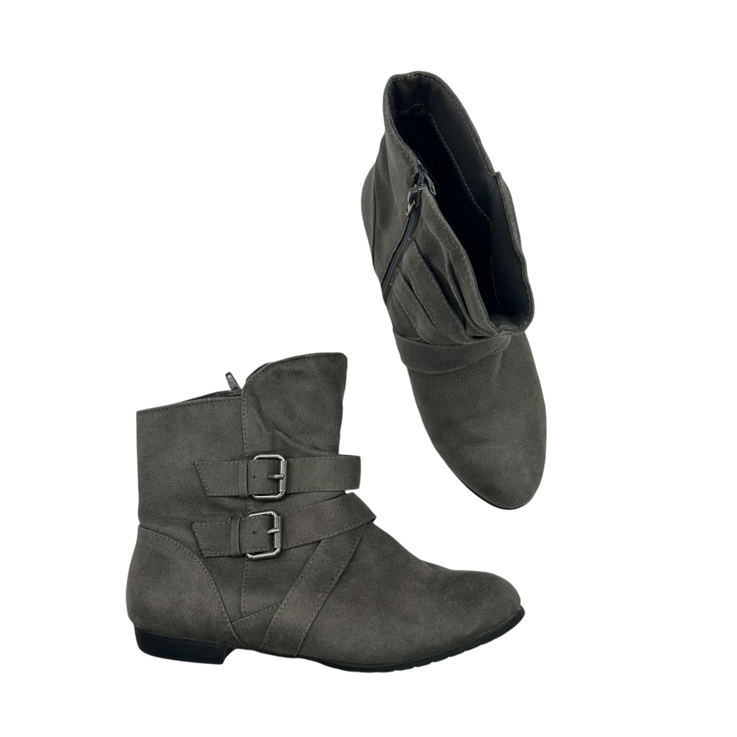 Boots Ankle Flats By Rampage In Grey, Size:8