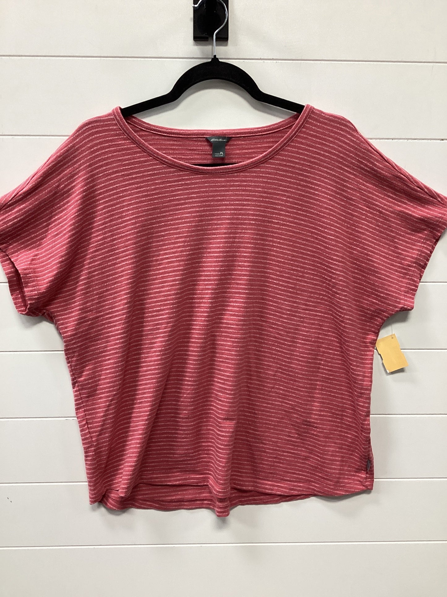Top Ss By Eddie Bauer In Red, Size:Lp