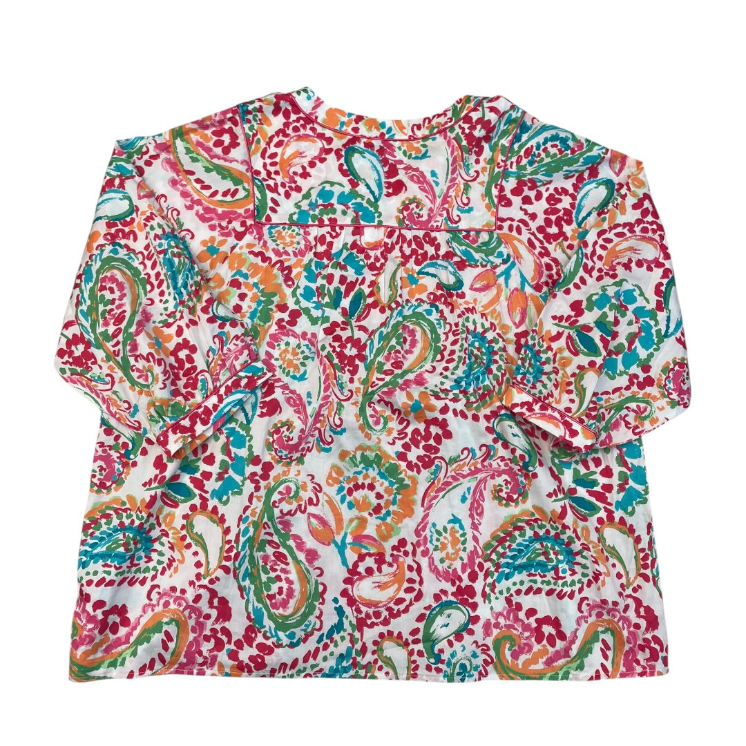 Top 3/4 Sleeve By Cj Banks In Multi, Size:1X