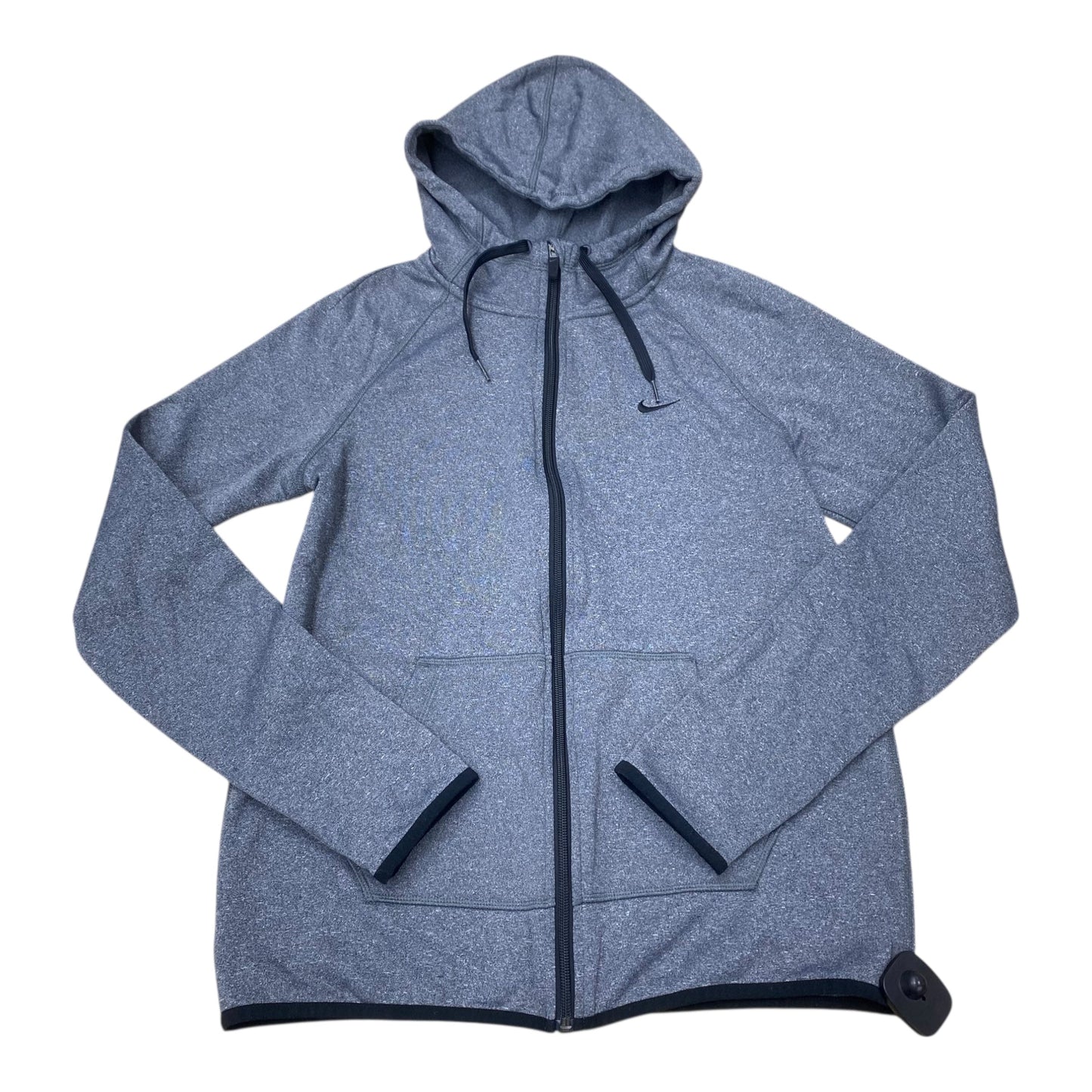 Athletic Sweatshirt Hoodie By Nike In Grey, Size:S