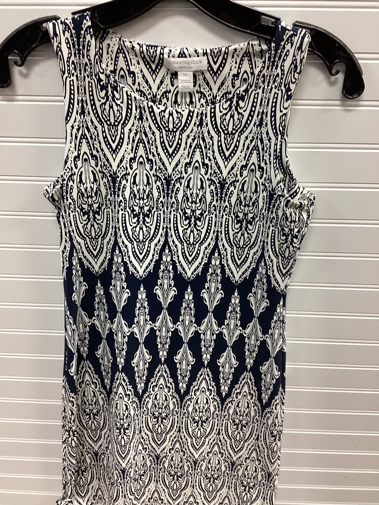 Dress Casual Short By Charter Club In Blue & White, Size:Sp