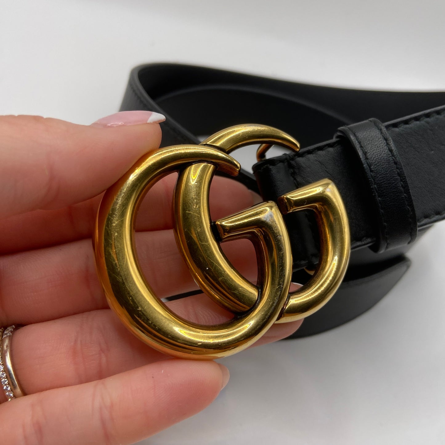 Belt Luxury Designer By Gucci, Size: