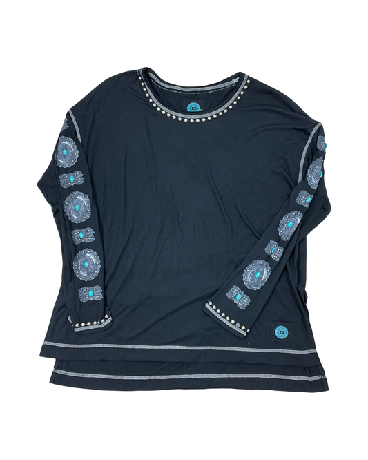 Top Ls By Double D Ranch In Black, Size:L