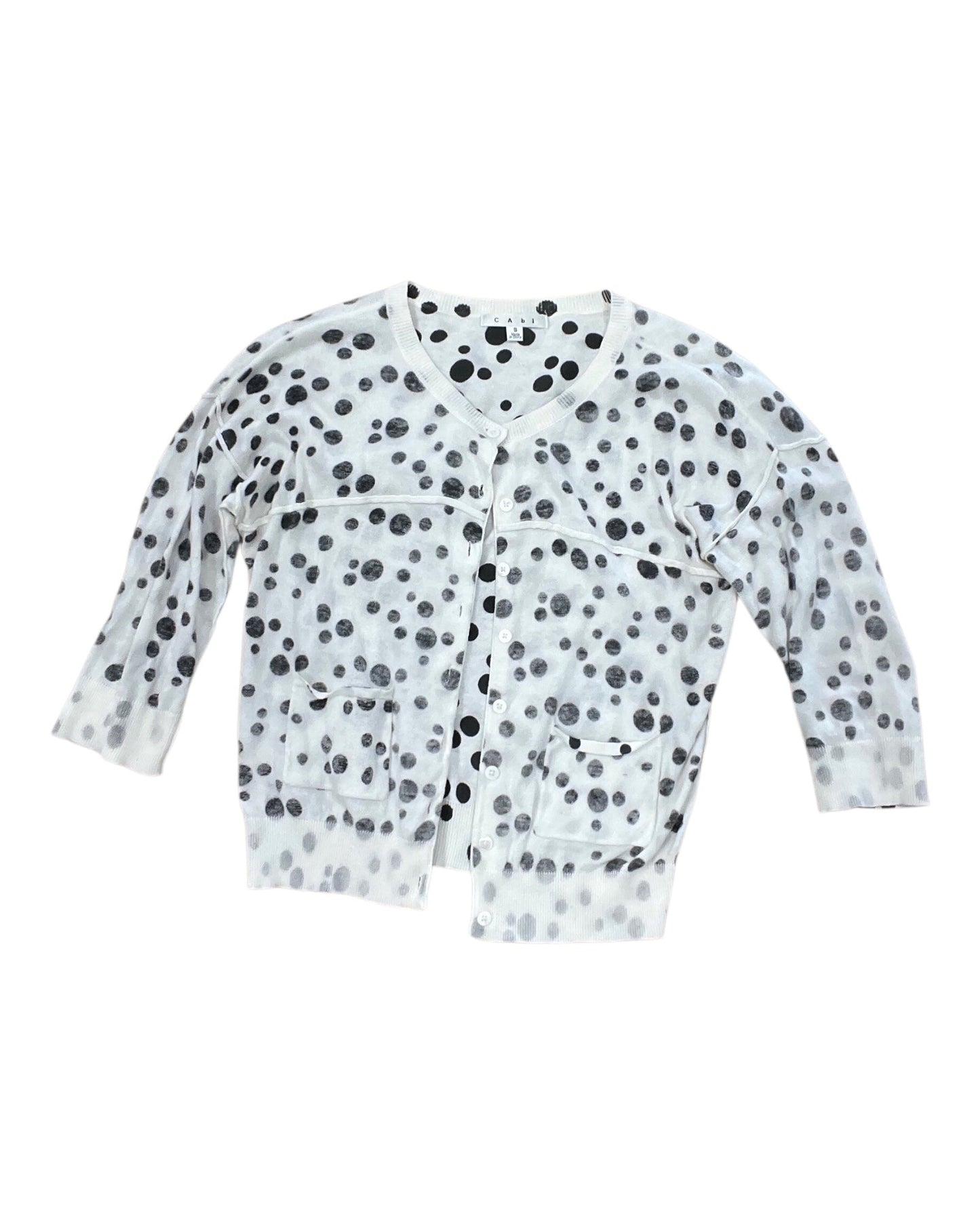 Cardigan By Cabi In Polkadot Pattern, Size:S