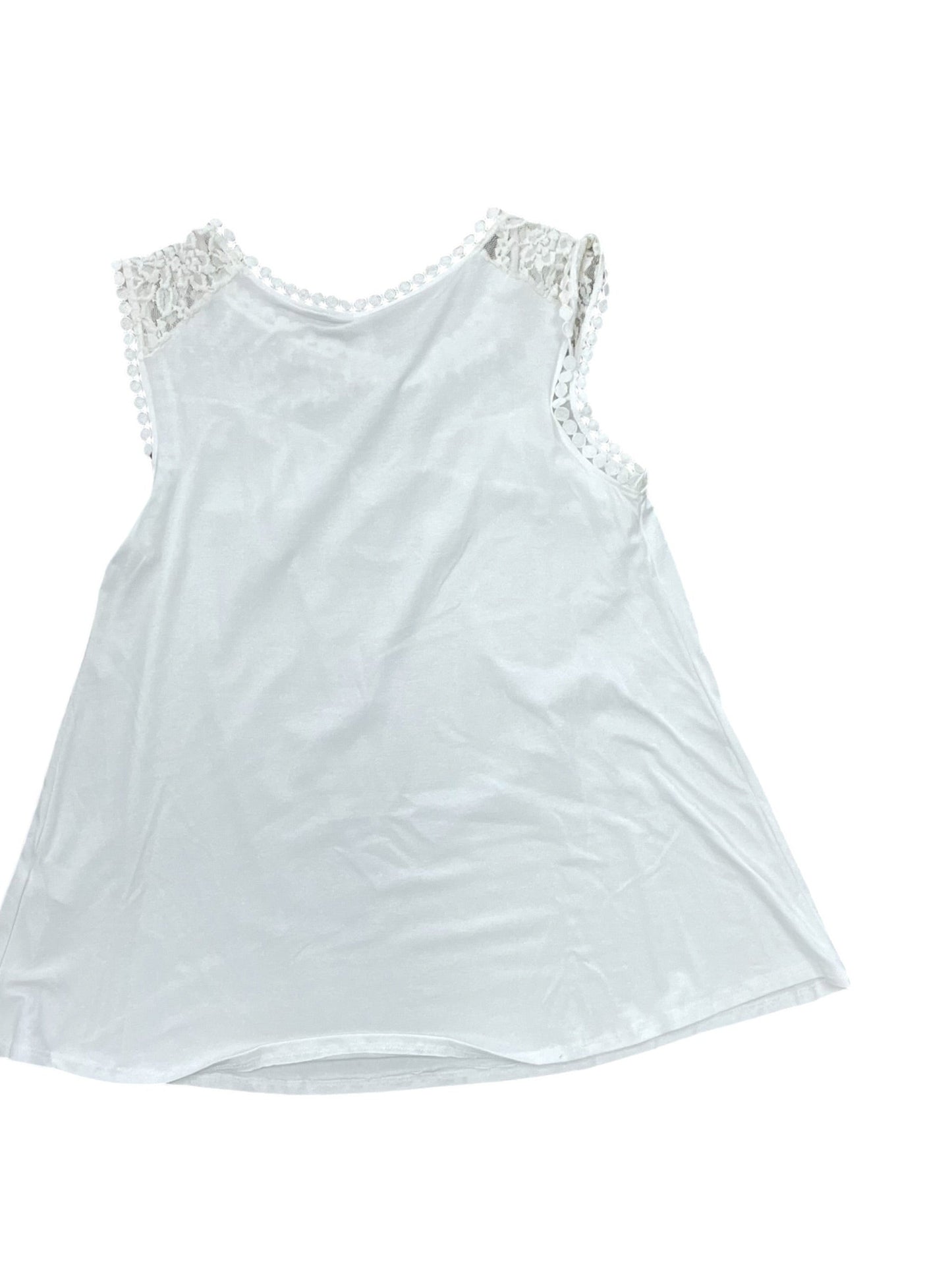Top Sleeveless By Clothes Mentor In Cream, Size:L