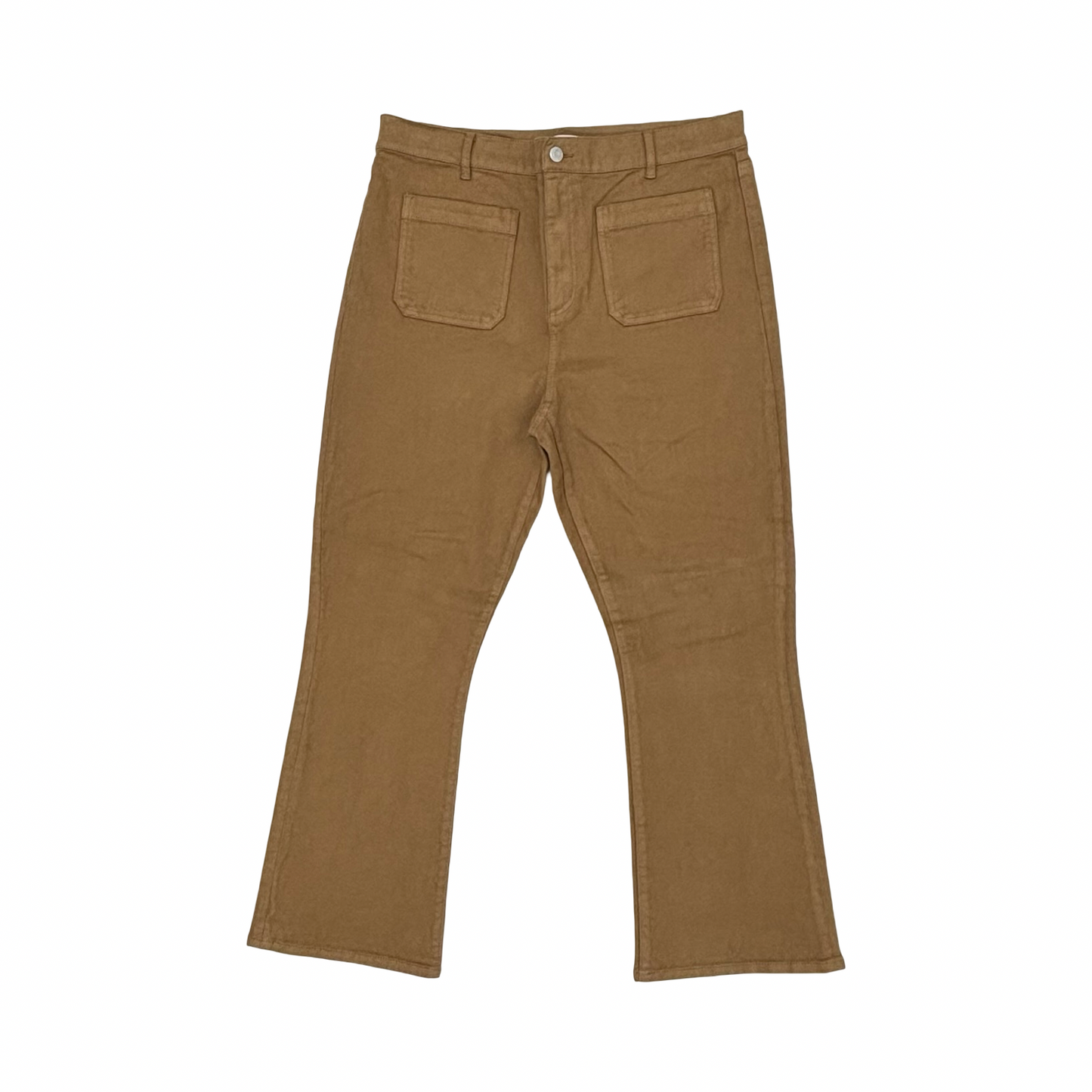 Jeans Cropped By Loft In Brown Denim, Size:12