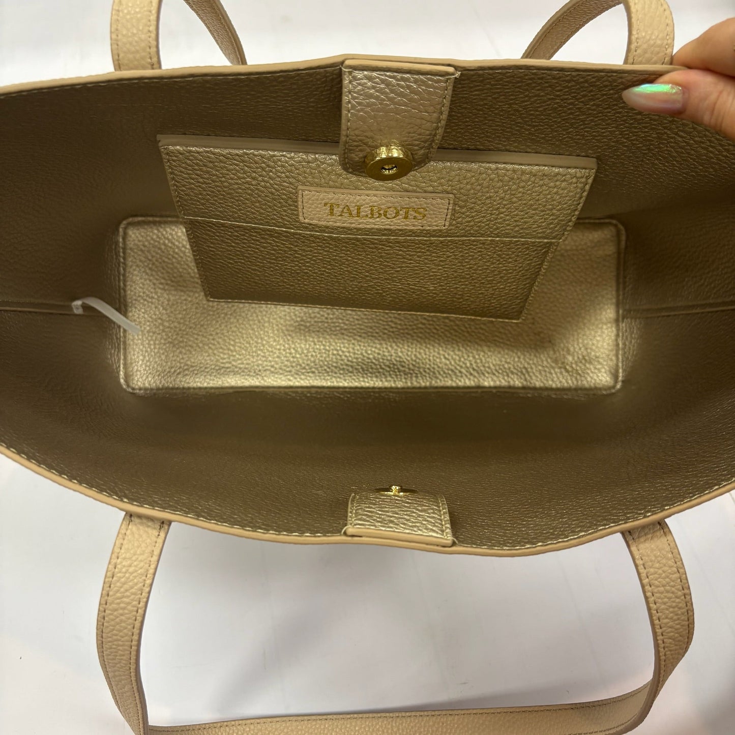 Handbag Leather By Talbots, Size: Large