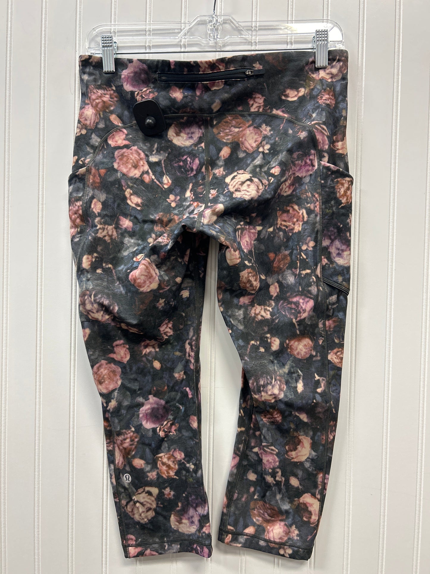 Athletic Leggings Capris By Lululemon In Floral Print, Size:10
