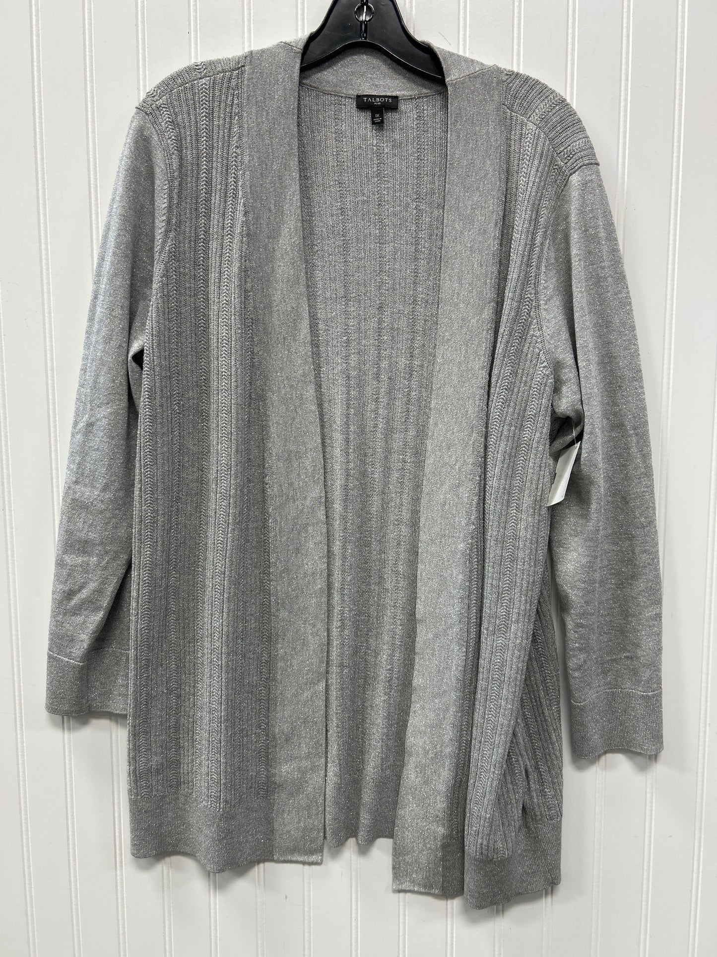 Cardigan By Talbots In Grey, Size:1X