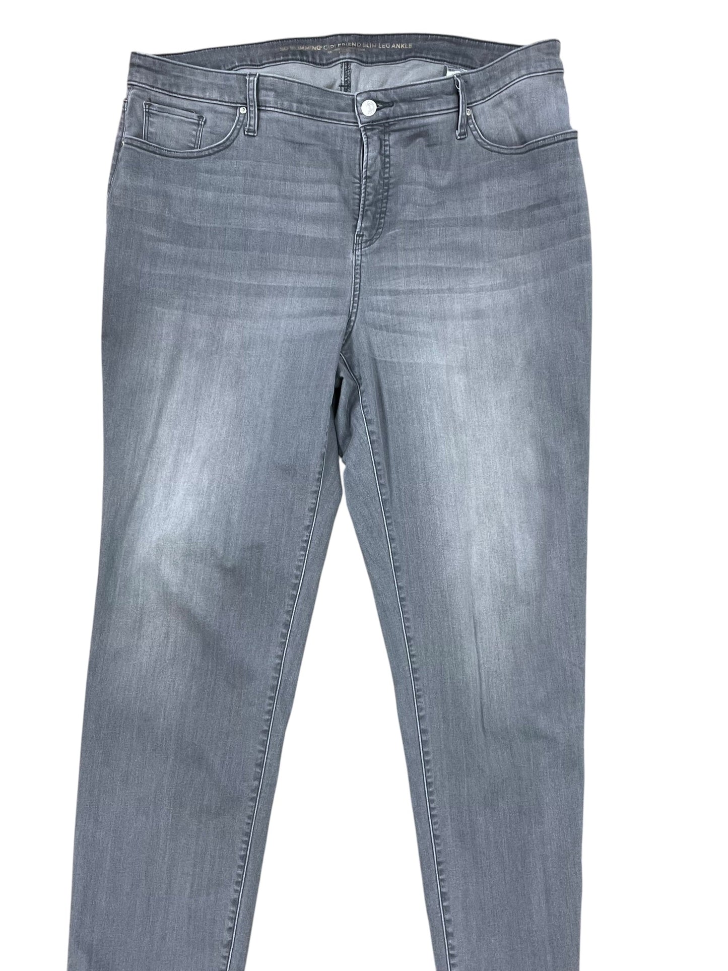 Jeans Skinny By Chicos In Grey Denim, Size:18