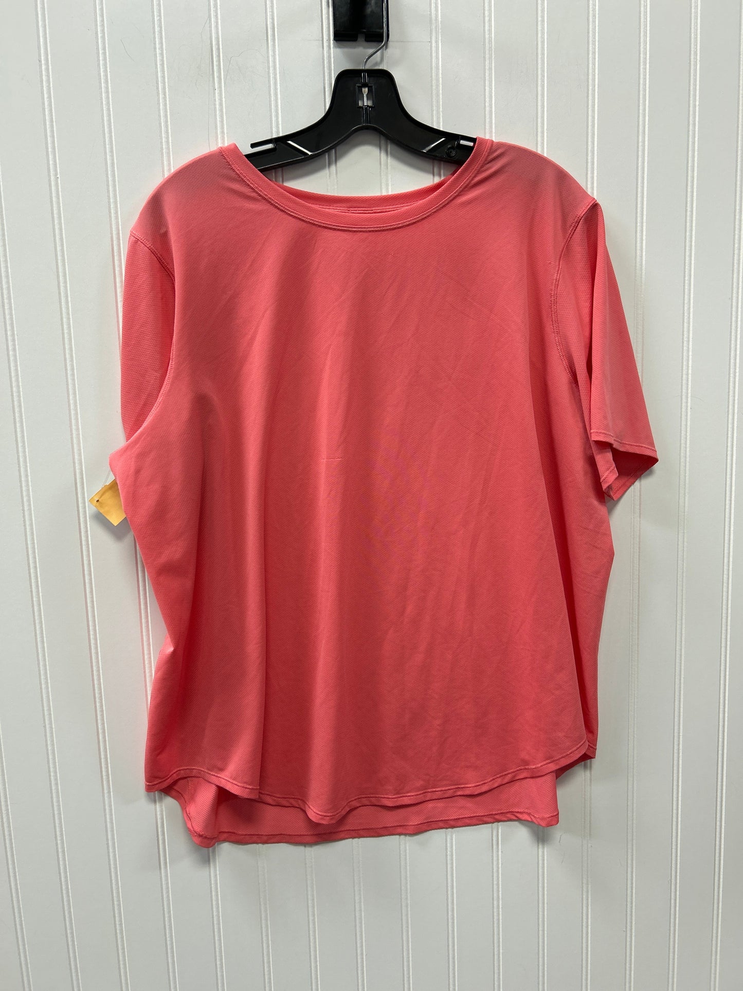 Athletic Top Ss By Lululemon In Peach, Size:L