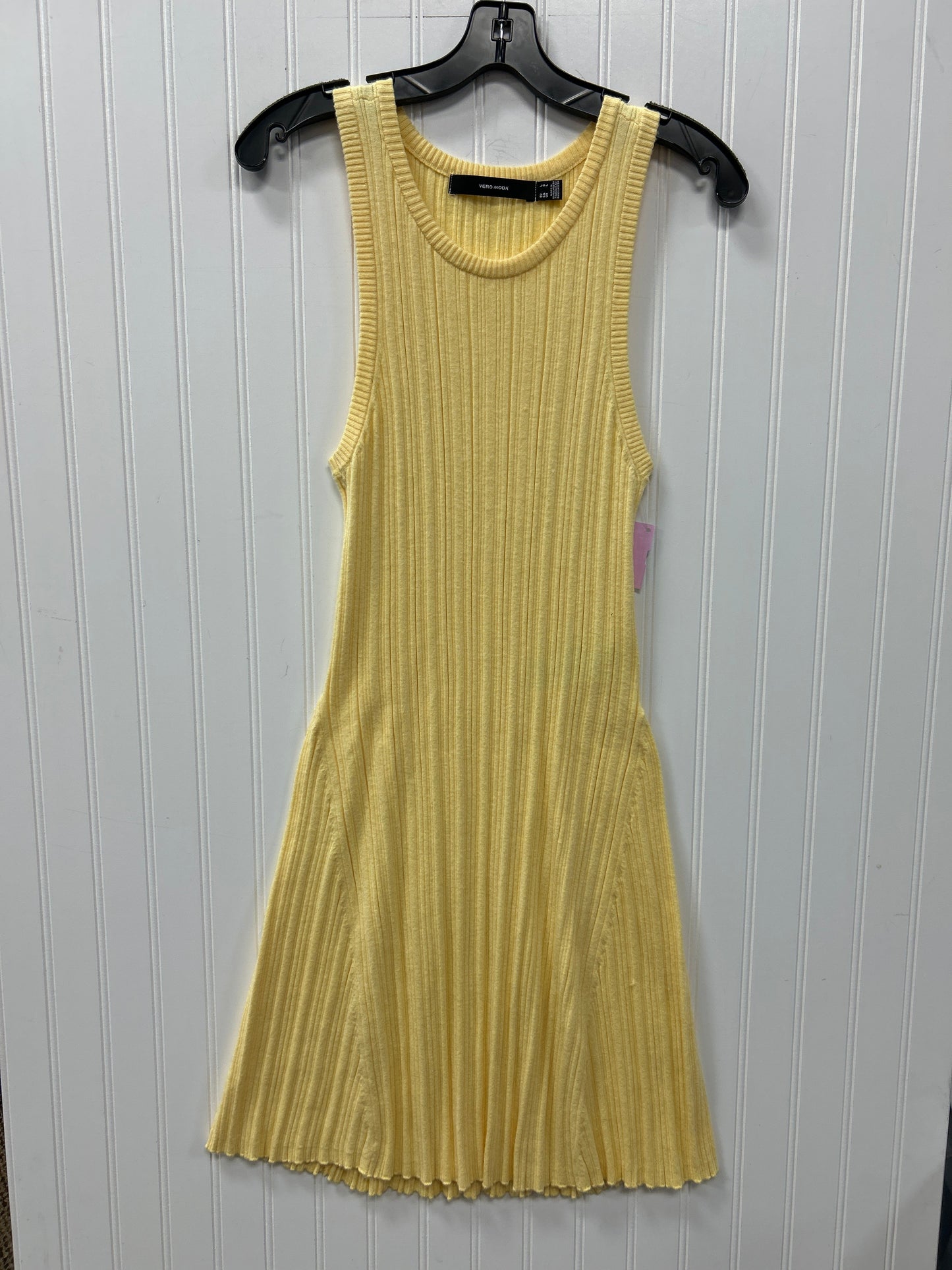 Dress Casual Midi By Vero Moda In Yellow, Size:L