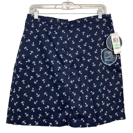 Skort By Karen Scott In Blue & White, Size:8