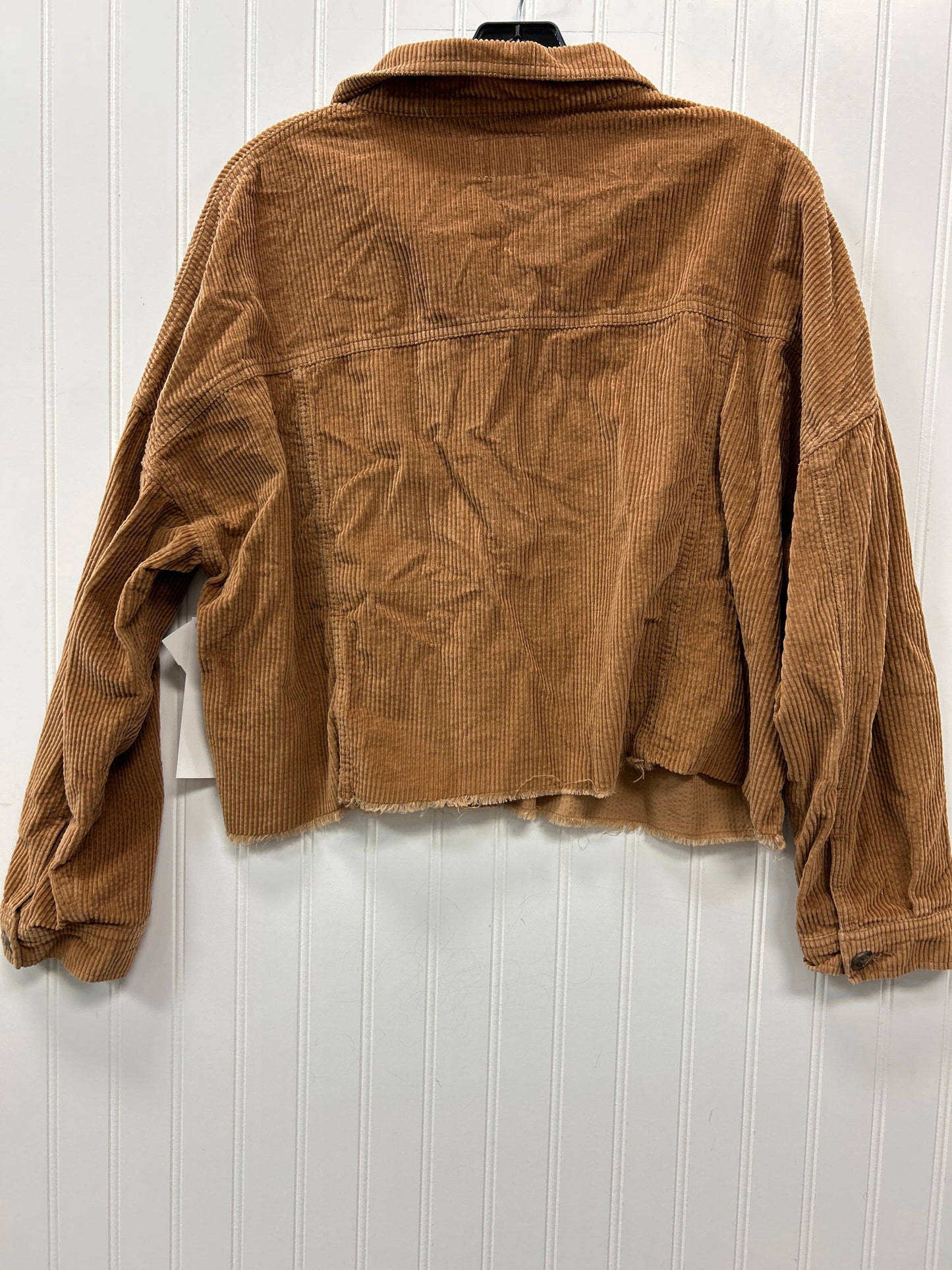 Jacket Shirt By American Eagle In Brown, Size:L