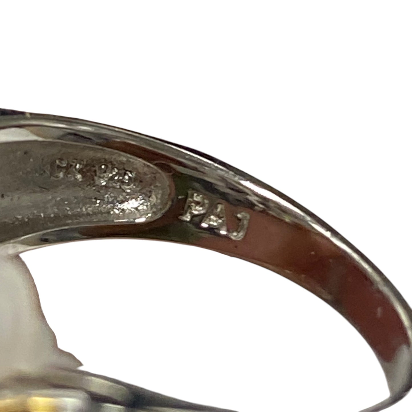 Ring Sterling Silver  In Gold & Silver size 7.5