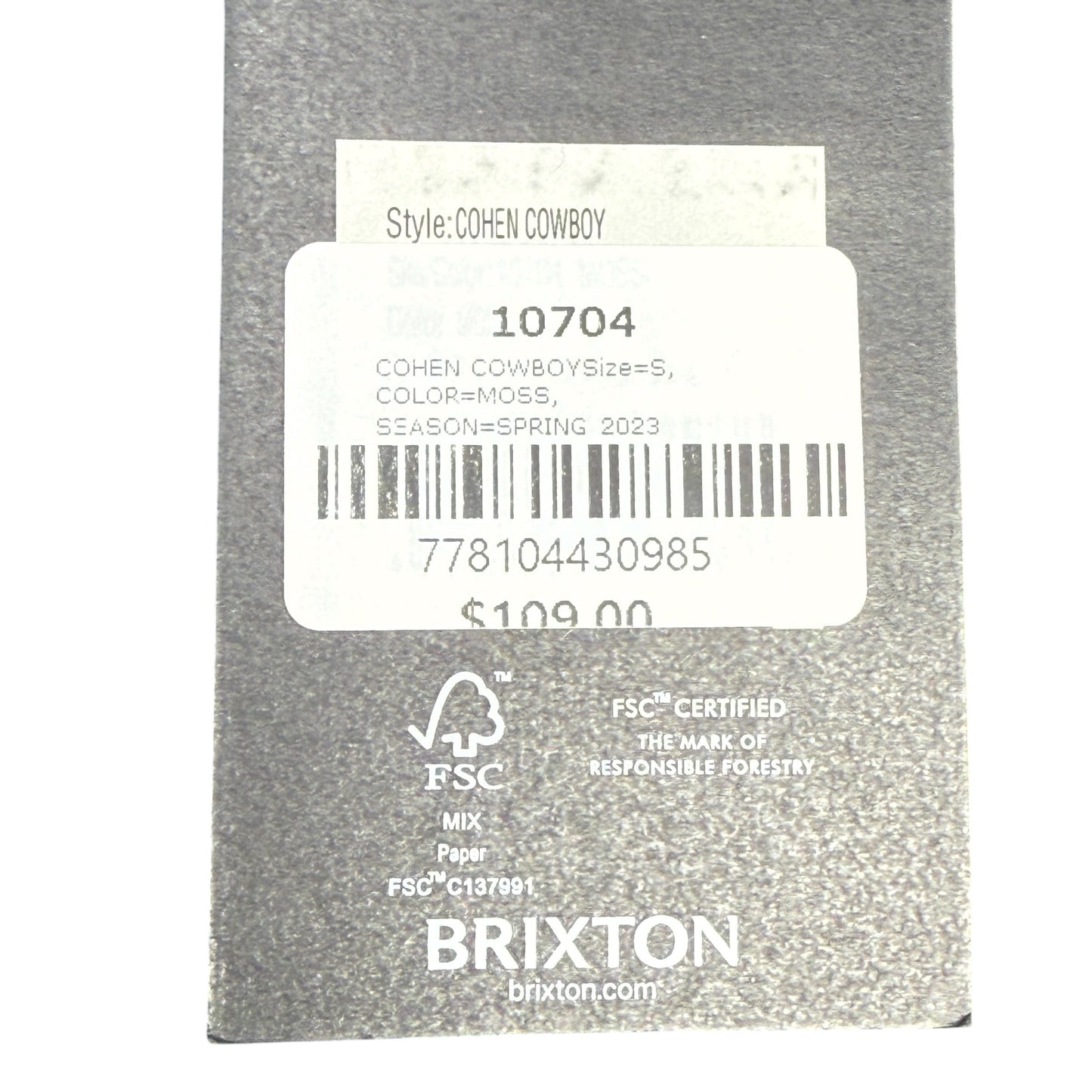 Cohen Cowboy Hat By Brixton