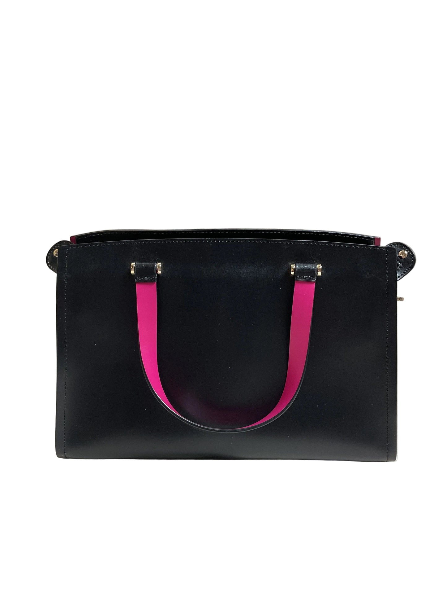 Handbag Designer By Kate Spade In Black & Pink, Size:Medium